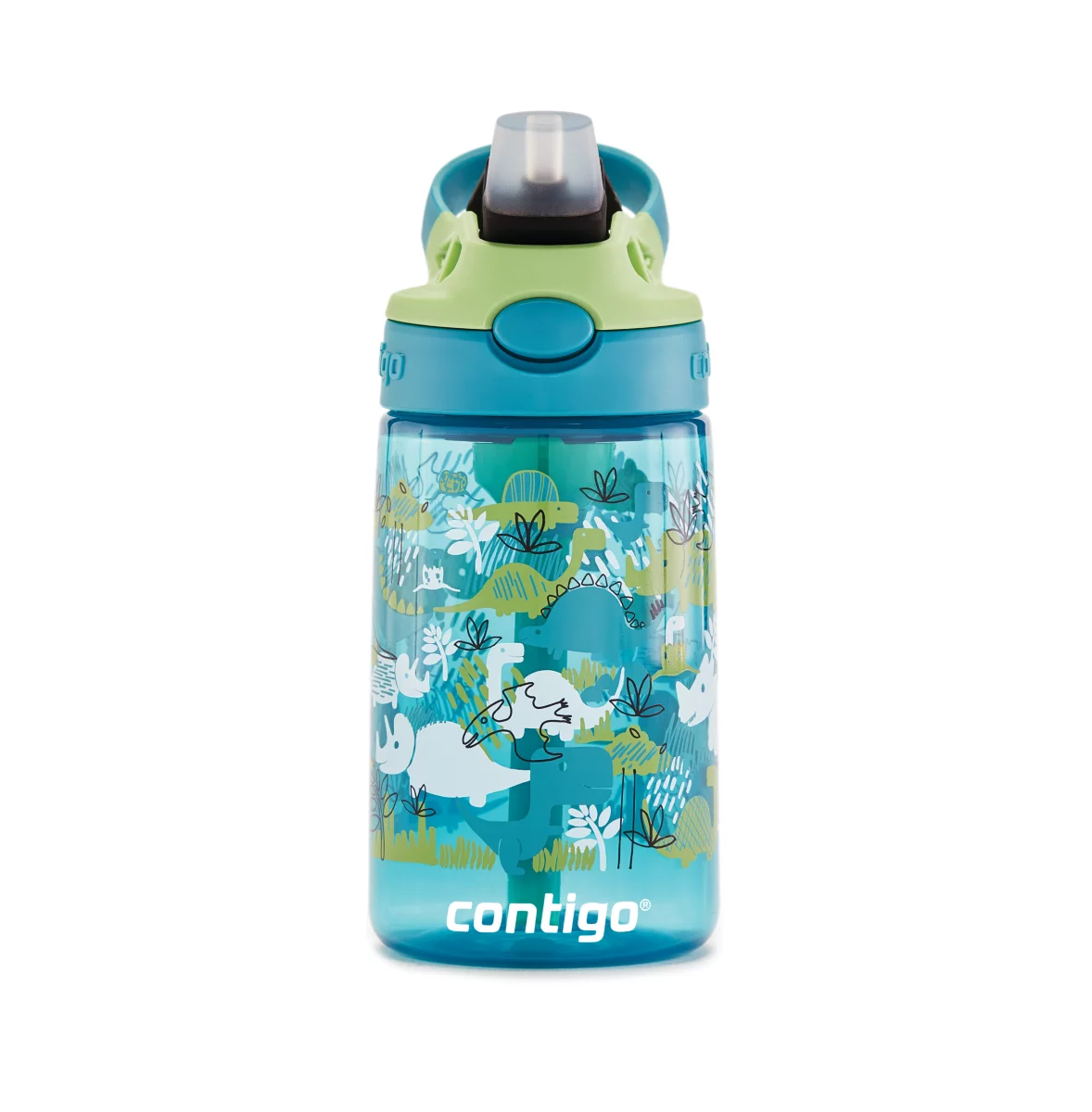 Contigo Easy Clean AUTOSPOUT™ Kids Water Bottle, 420 ml (Dino Body)